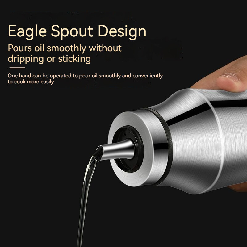304 Βάζο λαδιού από ανοξείδωτο χάλυβα Οικιακό στεγανό με καπάκι Hawksbill δοχείο λαδιού μεγάλης χωρητικότητας Μπουκάλι καυσίμου κανάτα αποθήκευσης κουζίνας