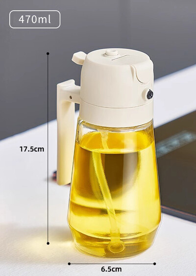 2 viename purškiamas aliejaus butelis Alyvuogių aliejaus dozatorius Nelaidus didelės talpos aliejaus purkštuvas salotoms ruošti ant grotelių ant grotelių kepimo virtuvėje