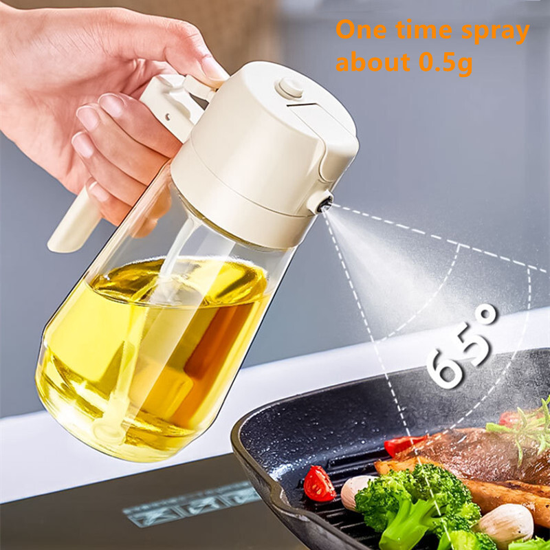 2 viename purškiamas aliejaus butelis Alyvuogių aliejaus dozatorius Nelaidus didelės talpos aliejaus purkštuvas salotoms ruošti ant grotelių ant grotelių kepimo virtuvėje