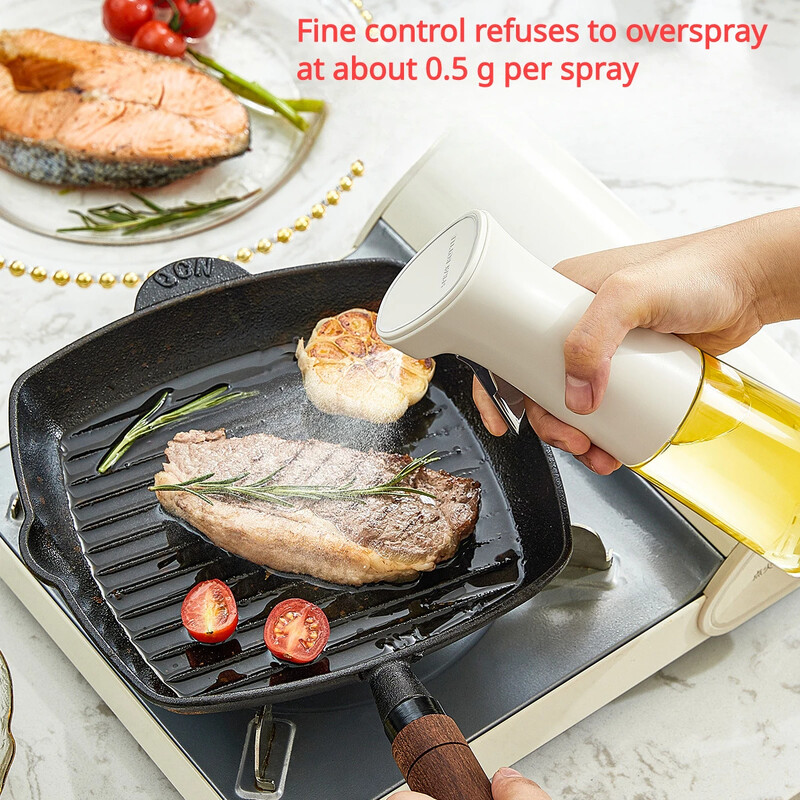 Stiklinis butelis KitchenOil purškimo buteliukui Stiklinis butelis virtuvei alyvuogių aliejaus purškimo butelis Oro gruzdintuvės purškimo butelis