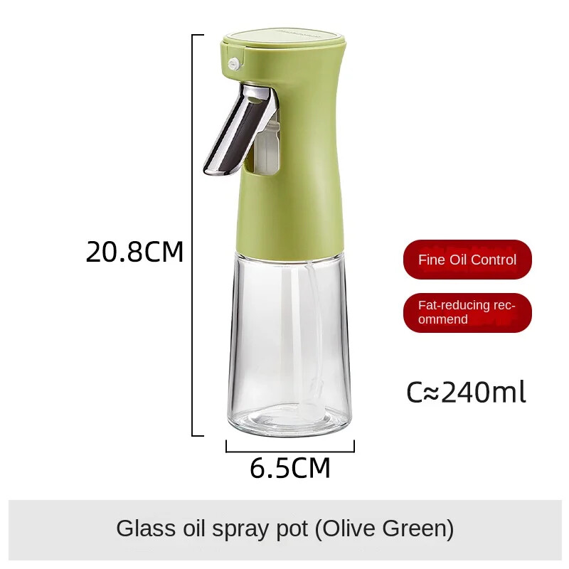 Stiklinis butelis KitchenOil purškimo buteliukui Stiklinis butelis virtuvei alyvuogių aliejaus purškimo butelis Oro gruzdintuvės purškimo butelis