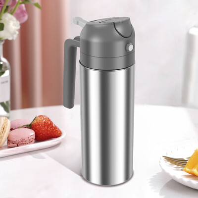 Aliejaus purškimo butelis 500 ml nerūdijančio plieno užpildomas aliejaus dozatoriaus butelis plačios burnos kepimo aliejaus purkštuvas, skirtas kepti orkaitėje