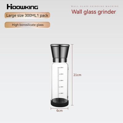 Y-186 klaaspipraveski käsitsi majapidamispulber seesami musta pipra veskid köök värskelt jahvatatud maitseainepudeli tööriistad