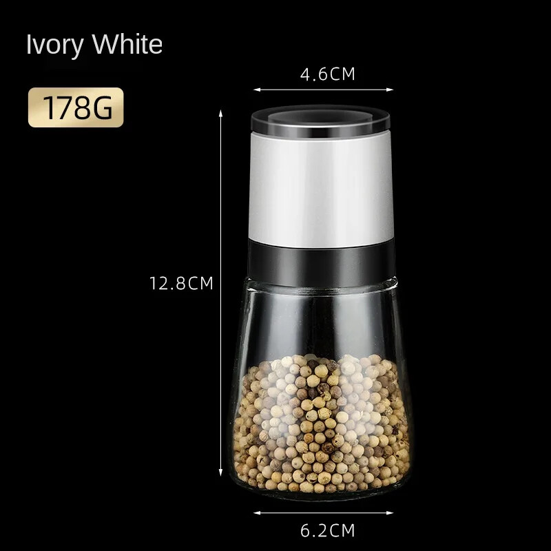 1 tk Premium manuaalne soolaveski läbipaistvast klaasist korpusega pipraveski Reguleeritav jahvatusvürts Köögitööriistad Avaleht