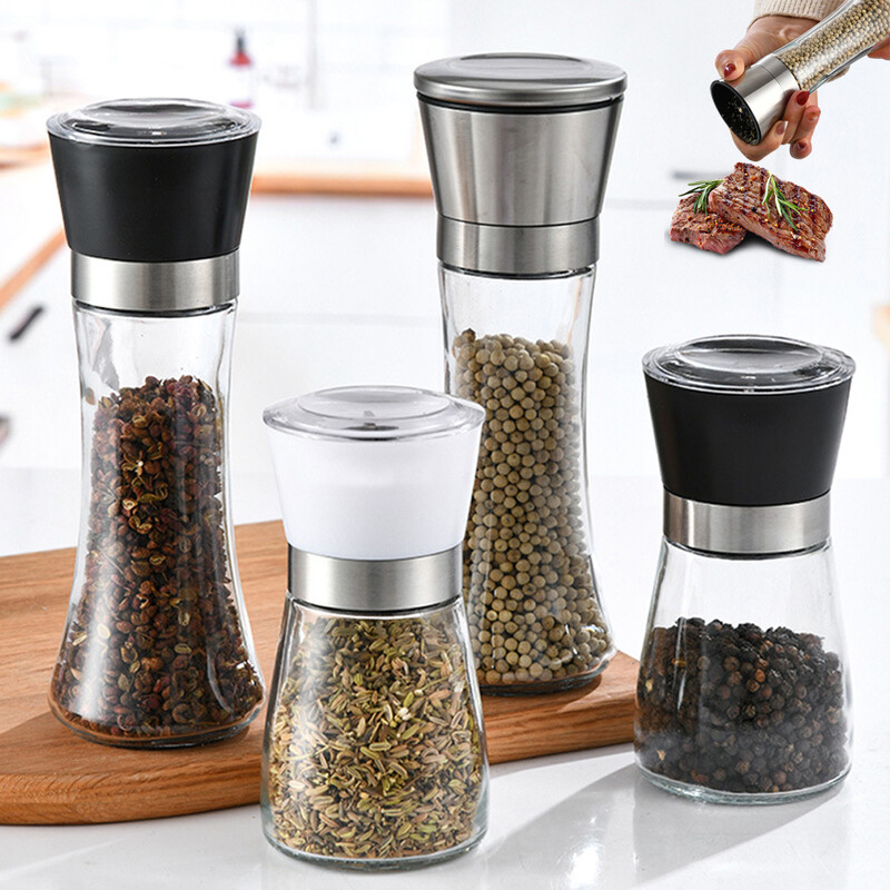 Käsitsi pipraveski reguleeritava jämeveskiga soola- ja pipraveskiga koduköögi roostevabast terasest klaasist