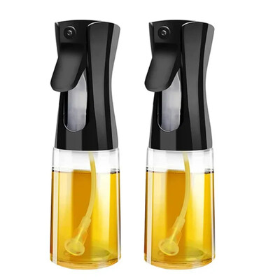 Sticlă de sticlă cu pulverizare pentru ulei, 200 ml, dozator de ulei de măsline, borcan de ulei pentru grătar, oțet de copt, sos de soia, pulverizator, recipiente, gadgeturi de bucătărie