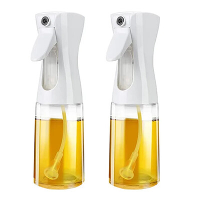 Sticlă de sticlă cu pulverizare pentru ulei, 200 ml, dozator de ulei de măsline, borcan de ulei pentru grătar, oțet de copt, sos de soia, pulverizator, recipiente, gadgeturi de bucătărie