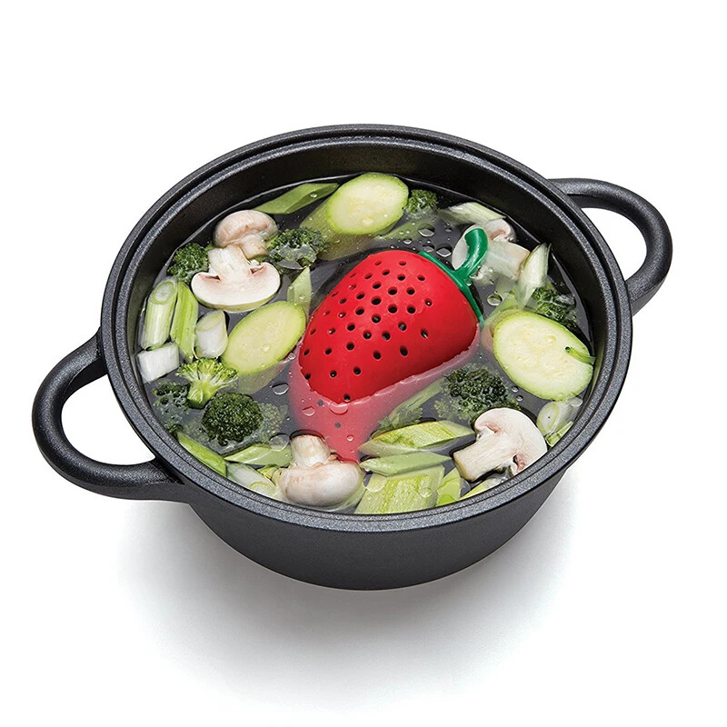 Kūrybinis čili prieskonių prieskonių filtras troškinio sriuba Silikoniniai prieskoniai Virtuvė Praktiški dalykėliai Didmeninė prekyba Naujiena