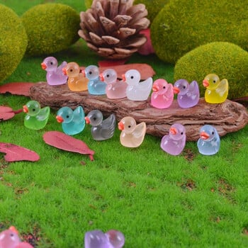 200/100 ΤΕΜ Φωτεινές Mini Ducks Moss Microlandscape Μινιατούρα ειδώλια πάπιας Νεράιδα Αξεσουάρ κήπου Διακόσμηση σπιτιού Λάμπει στο σκοτάδι