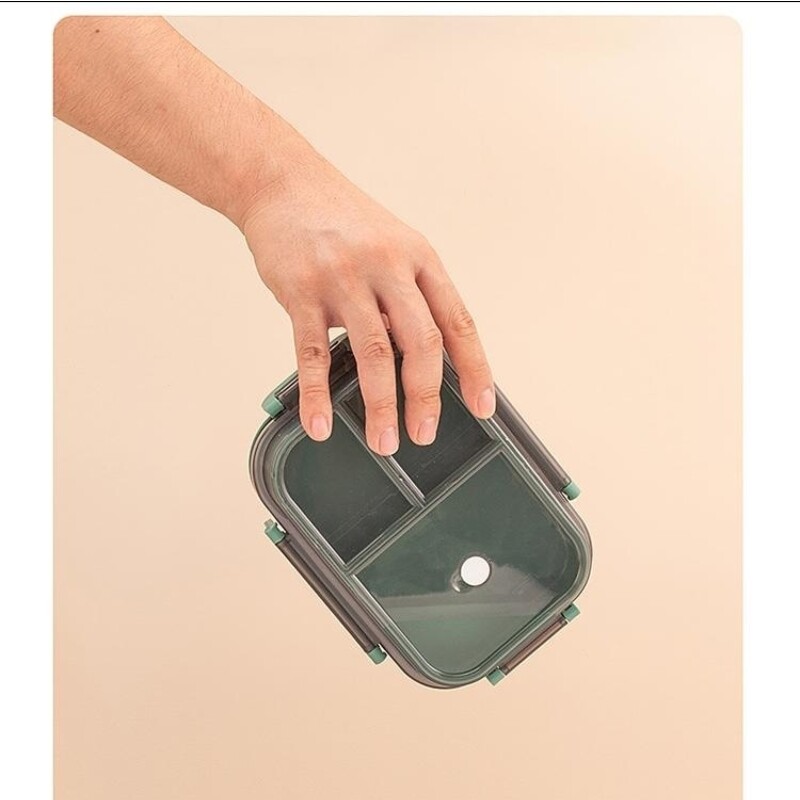 Nešiojama sandari priešpiečių dėžė 2 pakopų grotelių mikrobangų krosnelė Galima šildyti studentų biuro darbuotojų vaisių maisto talpyklas su šakutėmis šaukštais