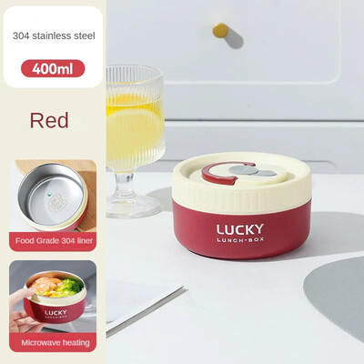 Nešiojama sandari terminė priešpiečių dėžutė vaikams, sukraunama mikrobangų krosnelė 304 nerūdijančio plieno Bento dėžutės izoliuota maisto talpa