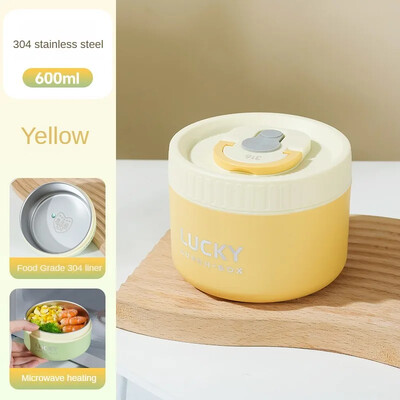 Nešiojama sandari terminė priešpiečių dėžutė vaikams, sukraunama mikrobangų krosnelė 304 nerūdijančio plieno Bento dėžutės izoliuota maisto talpa