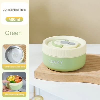 Nešiojama sandari terminė priešpiečių dėžutė vaikams, sukraunama mikrobangų krosnelė 304 nerūdijančio plieno Bento dėžutės izoliuota maisto talpa