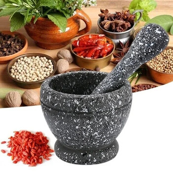 Ρητίνη Setmotar and Pestle Garlic Herb Spice Mixing Grinding Crusher Bowl Εργαλεία κουζίνας εστιατορίου