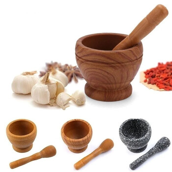 Ρητίνη Setmotar and Pestle Garlic Herb Spice Mixing Grinding Crusher Bowl Εργαλεία κουζίνας εστιατορίου