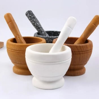 Ρητίνη Setmotar and Pestle Garlic Herb Spice Mixing Grinding Crusher Bowl Εργαλεία κουζίνας εστιατορίου