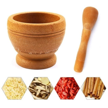 Ρητίνη Setmotar and Pestle Garlic Herb Spice Mixing Grinding Crusher Bowl Εργαλεία κουζίνας εστιατορίου