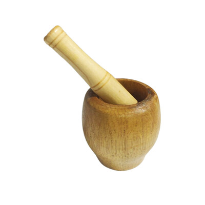 Medienos skiedinio grūstuvės rinkinys Prieskonių pipirų smulkintuvas Nešiojamas žolelių smulkintuvas Česnakų smulkintuvas vandeniui atsparus česnako maišymo dubuo virtuvės įrankis