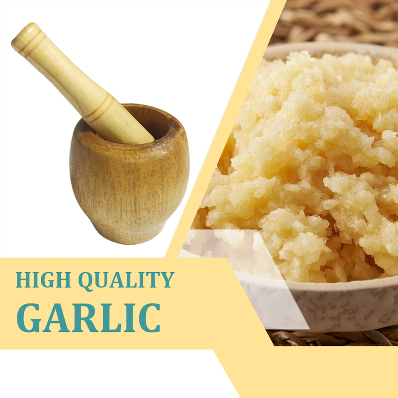 Medienos skiedinio grūstuvės rinkinys Prieskonių pipirų smulkintuvas Nešiojamas žolelių smulkintuvas Česnakų smulkintuvas vandeniui atsparus česnako maišymo dubuo virtuvės įrankis