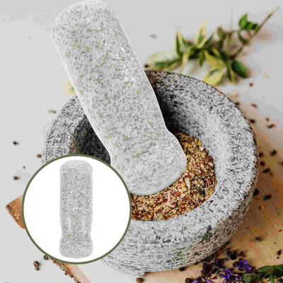 Virtuvės grūstuvėlis su košės ir česnako grūstuvu pipirų akmeniu