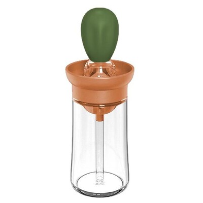 Aliejaus buteliuko šepetys Silikoninis stiklinis indelis Virtuvė Alyvuogių aliejaus kepsninės viryklės dalytuvas Maisto gaminimo prieskonių įrankiai