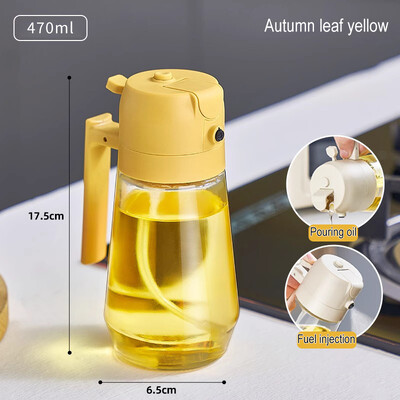 Virtuvinio aliejaus purškalas nepraleidžiantis aliejaus skardinės stiklinis purškimo butelis Virtuvės namų apyvokos reikmenys virtuvės salotoms kepti ant grotelių