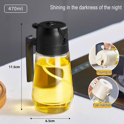 Virtuvinio aliejaus purškalas nepraleidžiantis aliejaus skardinės stiklinis purškimo butelis Virtuvės namų apyvokos reikmenys virtuvės salotoms kepti ant grotelių