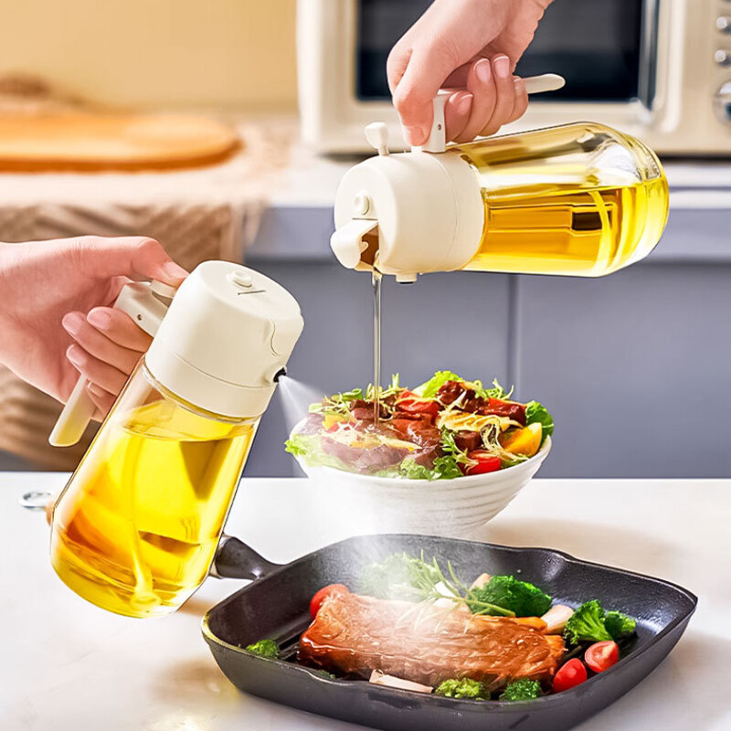 Virtuvinio aliejaus purškalas nepraleidžiantis aliejaus skardinės stiklinis purškimo butelis Virtuvės namų apyvokos reikmenys virtuvės salotoms kepti ant grotelių