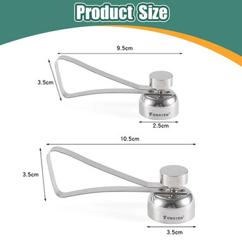 Towayer 304 Метална отварачка за черупки за яйца Резачка за черупки с двойна глава Отварачка за черупки за яйца Варено сурово яйце Творчески кухненски инструменти