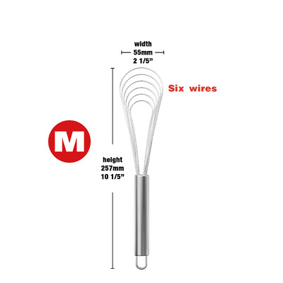 VIMACO® Плоска бъркалка от неръждаема стомана 8"10"12" Прибори за яйца за кухненско печене