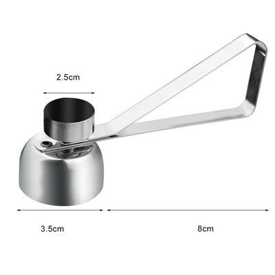 304 Метална отварачка за черупки от яйца Резачка за черупки с двойна глава Отварачка за черупки за яйца Варено сурово яйце Креативни кухненски инструменти Аксесоари