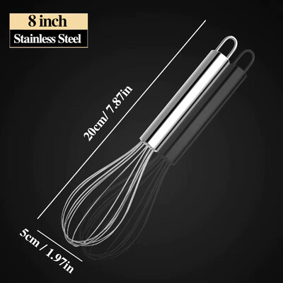 Ръчна бъркалка за яйца от неръждаема стомана Миксер за пръчици за яйца Миксер за яйца Крем за печене на яйца Артефакт за смесване на яйца Домакински инструменти за печене