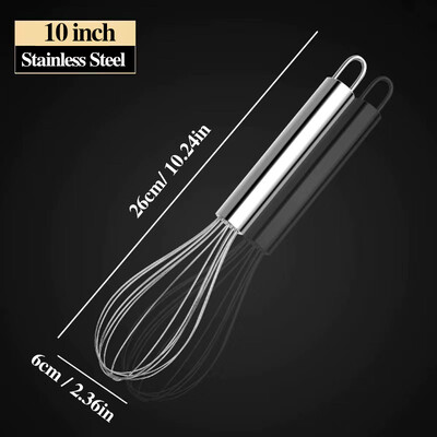 Ръчна бъркалка за яйца от неръждаема стомана Миксер за пръчици за яйца Миксер за яйца Крем за печене на яйца Артефакт за смесване на яйца Домакински инструменти за печене