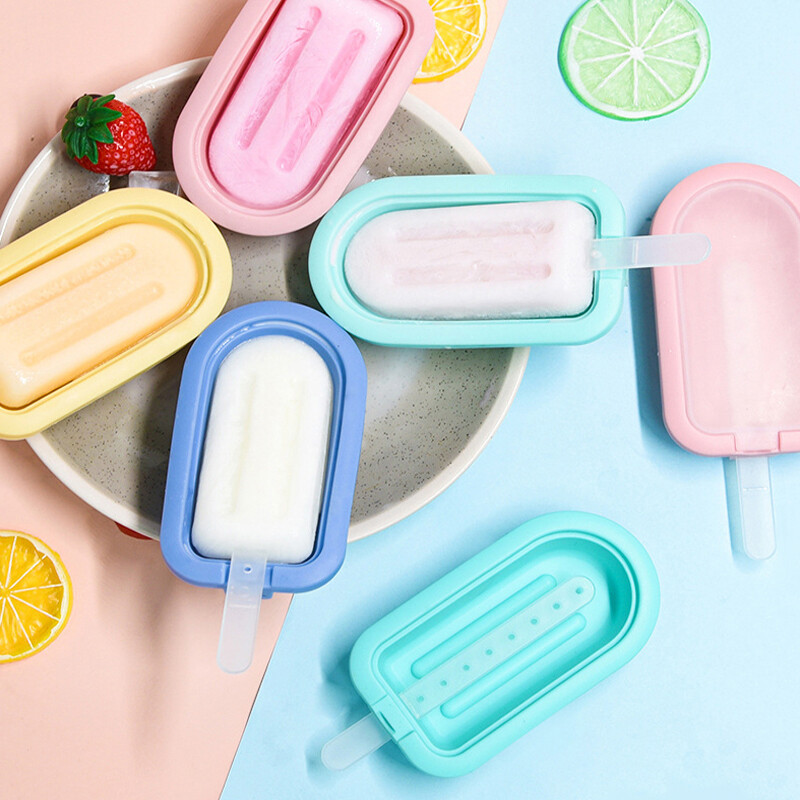 Silikoninė ledų forma su padėklu dangčiu, šokolado desertų formelės, pagamintos iš ledų, vasarinių vakarėlių reikmenys