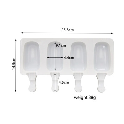 Φόρμα παγωτού σιλικόνης Magnum Φόρμα σιλικόνης DIY Δίσκος παρασκευής κύβων παγωτού χυμού φρούτων Αξεσουάρ ψησίματος φόρμα πλάκας