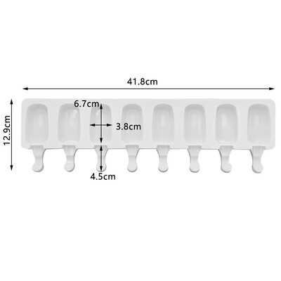 Φόρμα παγωτού σιλικόνης Magnum Φόρμα σιλικόνης DIY Δίσκος παρασκευής κύβων παγωτού χυμού φρούτων Αξεσουάρ ψησίματος φόρμα πλάκας