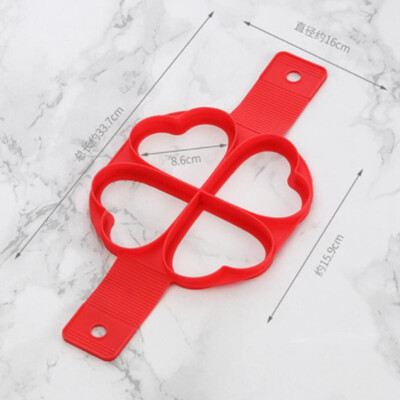 Уред за печене на палачинки Множество форми 4 дупки Незалепваща силиконова форма за печене Пържено яйце за семейно готвене