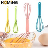 Кухненска силиконова бъркалка Нехлъзгаща се бъркалка за яйца Пенообразувател за мляко Кухненска силиконова бъркалка за яйца Лесен за почистване Екологични ръчни инструменти