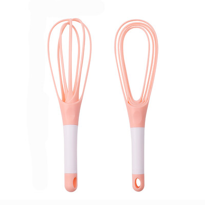 1 част Въртяща се бъркалка 2 в 1, сгъваема бъркалка за балон Пластмасова бъркалка за яйца за готвене и печене - Кухненски инструменти
