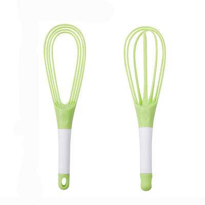 1 част Въртяща се бъркалка 2 в 1, сгъваема бъркалка за балон Пластмасова бъркалка за яйца за готвене и печене - Кухненски инструменти
