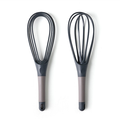 1 част Въртяща се бъркалка 2 в 1, сгъваема бъркалка за балон Пластмасова бъркалка за яйца за готвене и печене - Кухненски инструменти