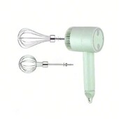 USB акумулаторна МИНИ домакинска безжична електрическа ръчна бъркалка, ръчна бъркалка за яйца с 2 подвижни бъркалки