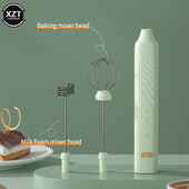 2 в 1 безжична бъркалка за яйца, електрическа USB пенообразувател за мляко, смяна на бъркалки, 3-скоростен миксер за кафе, ръчна бъркалка, кухненски инструменти