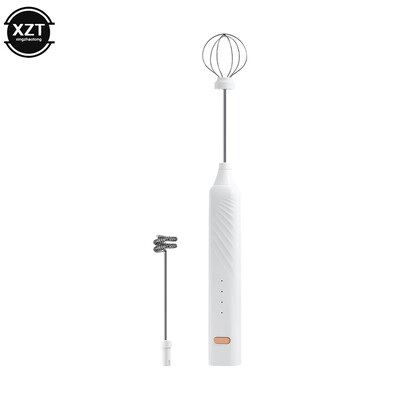 2 в 1 безжична бъркалка за яйца, електрическа USB пенообразувател за мляко, смяна на бъркалки, 3-скоростен миксер за кафе, ръчна бъркалка, кухненски инструменти