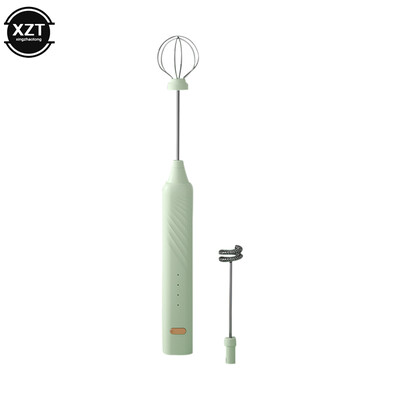 2 в 1 безжична бъркалка за яйца, електрическа USB пенообразувател за мляко, смяна на бъркалки, 3-скоростен миксер за кафе, ръчна бъркалка, кухненски инструменти