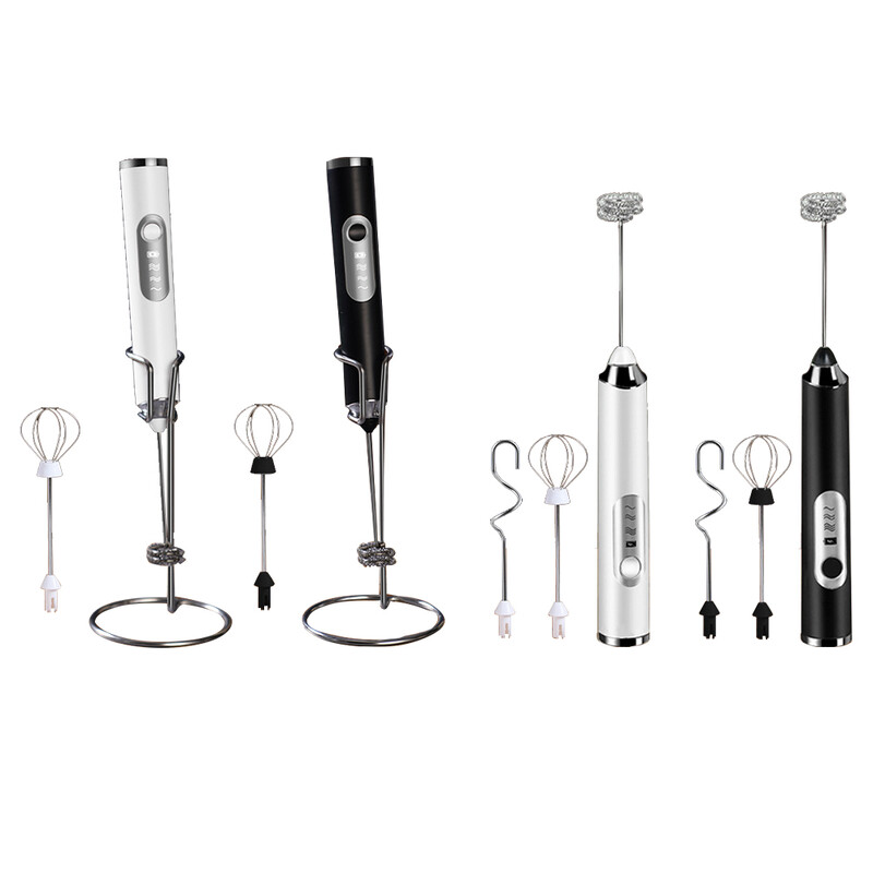 Кафе Мляко Напитка Миксер за яйца Домакински електрически Мини кафемашина Миксер за разбиване Преносим 3 скорости Кухненски джаджи от неръждаема стомана