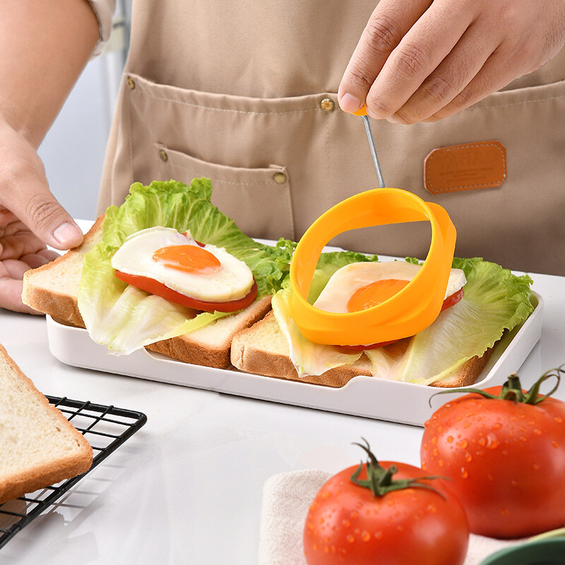 Aukštai temperatūrai atsparus silikoninis apvalus „pasidaryk pats“ kepimo kiaušinių formos izoliuotas kepimo mėsos pyragas kūrybinis įrankis