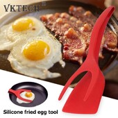 Cleste cu mâner 2 în 1 pentru spatulă pentru ou Clestă pentru clătite Ou prăjit Pâine prăjită Omletă Turner răsturnat Accesorii pentru bucătărie