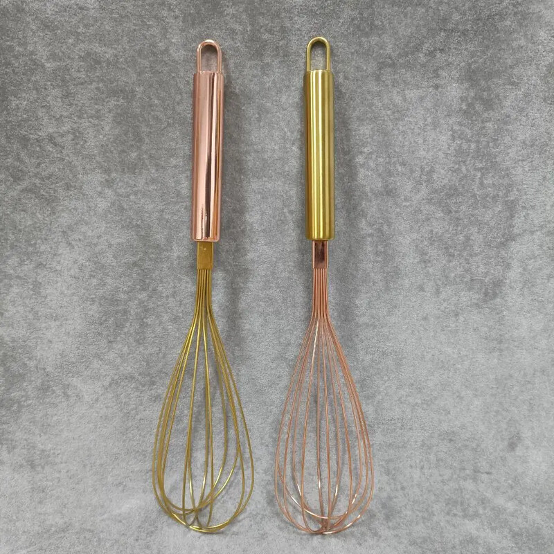 1 бр. Златна бъркалка за яйца от неръждаема стомана Ръчна бъркалка за яйца Миксер за печене Инструмент за торта Комплект за печене Домашни инструменти за яйца Кухненски аксесоари за яйца