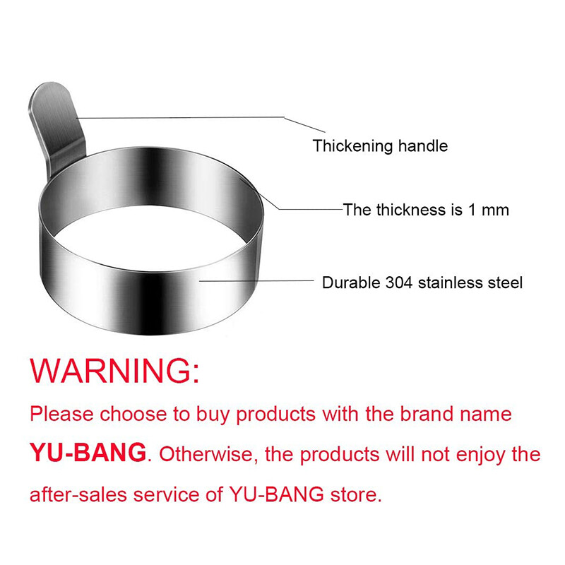Nerūdijančio plieno kiaušinių omletas apvalios formos kiaušinių kepto kiaušinio modelis